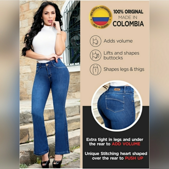 SIZE 9....100% AUTHENTIC COLOMBIAN BUTT LIFTING JEANS - Picture 7 of 8